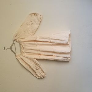 LEXBROWN  tunic mini dress size large  color beige